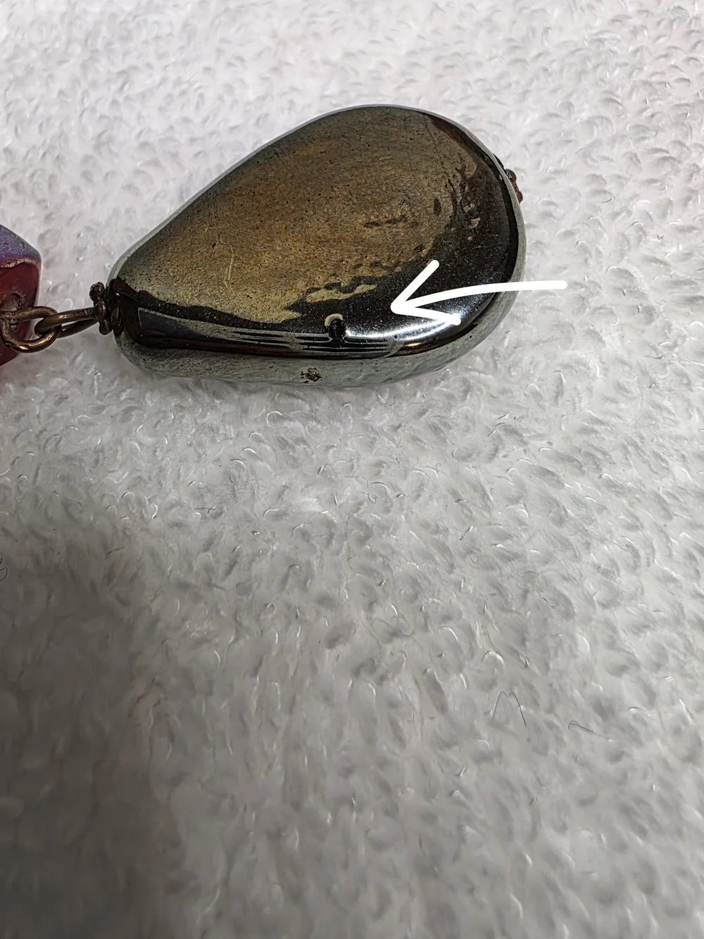 Boho Artisan Glass & Iridescent Tear Drop Y-Necklace